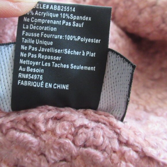 Lot of 2 beanie hats, one size, stretch, chunky & slouchy hat Pink, Multicolor - Picture 11 of 11